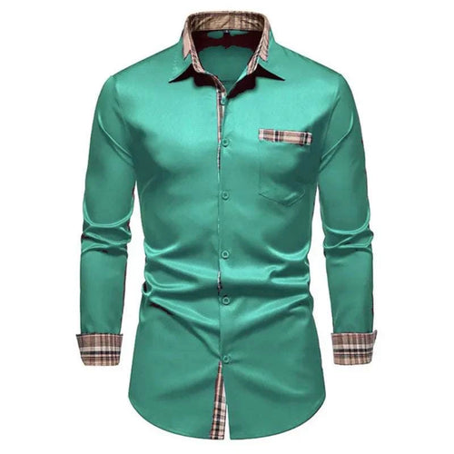 Men's Formal Slim Fit Long Sleeve Button-Up Shirt with Pocket Koala Sydney 