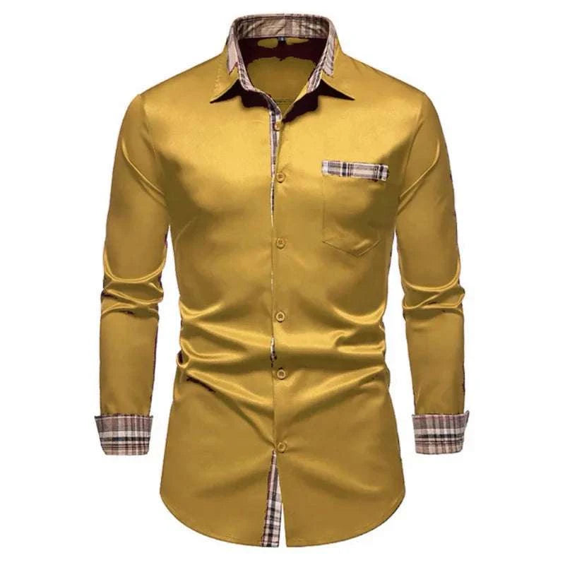 Men's Formal Slim Fit Long Sleeve Button-Up Shirt with Pocket Koala Sydney 