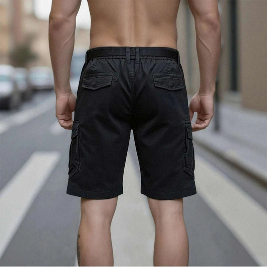 Mens Black Cargo Shorts Muscular Fitness Koala Sydney 