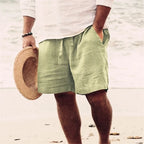 Men's Cotton Linen Beach Shorts