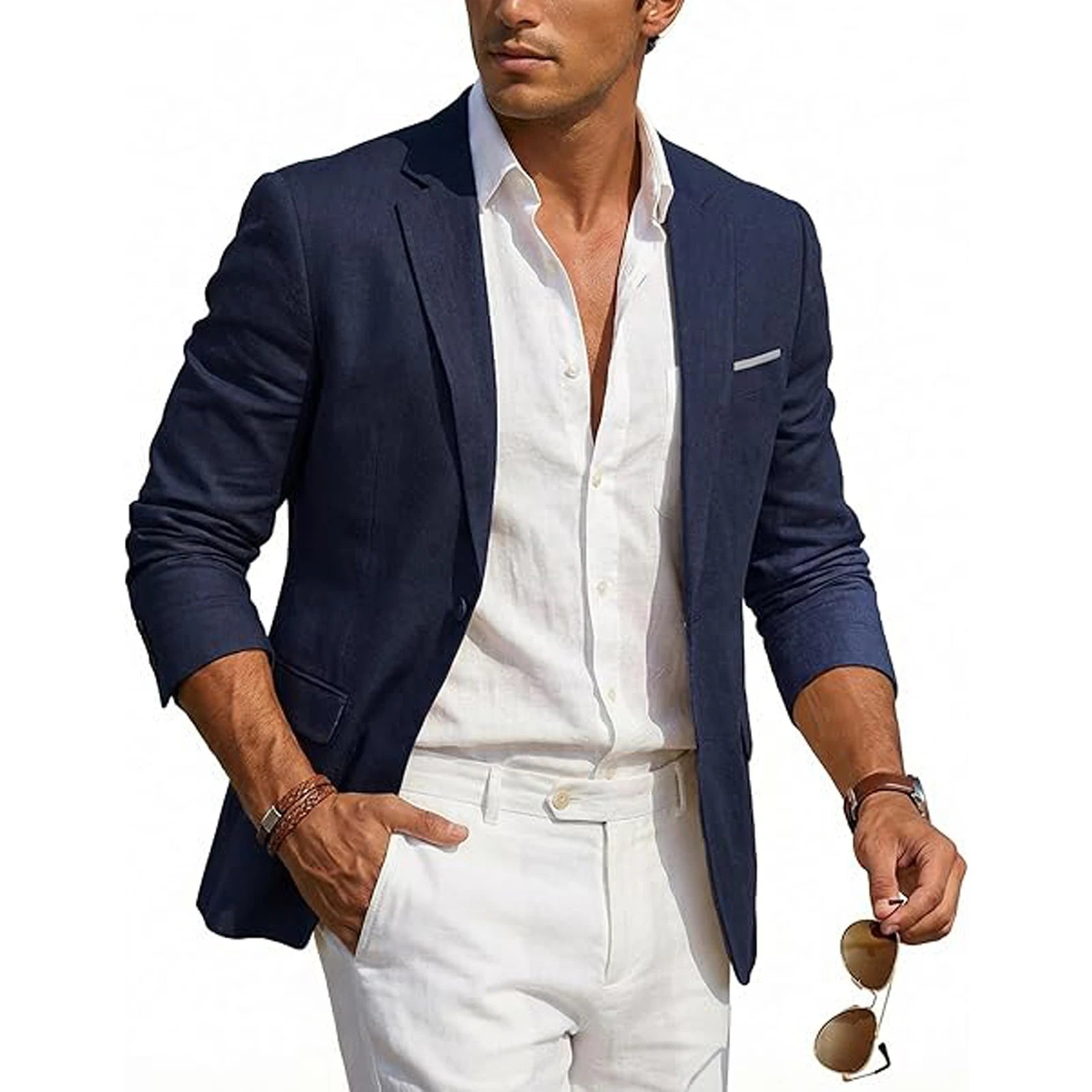 Men's Casual Linen Blazer