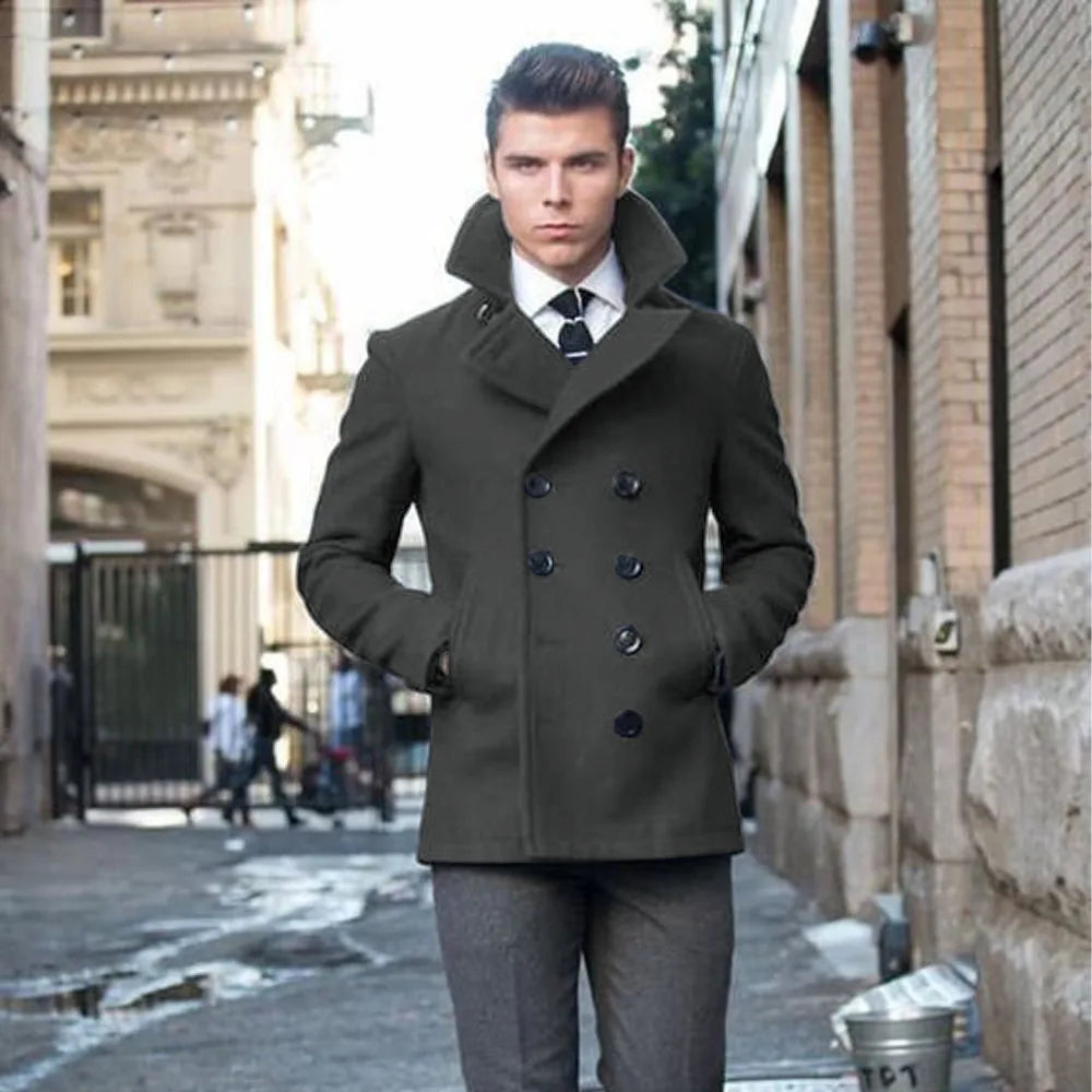 Coat, Suit Jacket Woolen, Double Breasted, Elegant Suits for Men