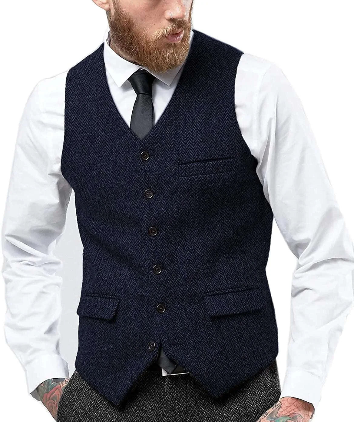 Classic Herringbone Men's Suit Vest Koala Sydney 