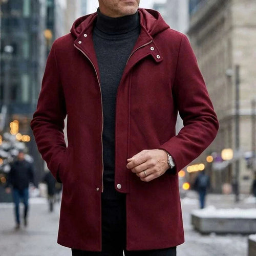 Men's Hooded Jacket Autumn Winter Zipper Long Coat Koala Sydney 