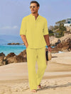 Men's White Linen 2-Piece Summer Outfit Koala Sydney 