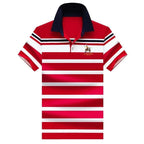 Summer Fashion Striped Polo Shirt Man Cotton Comfortable Business Casual Koala Sydney 