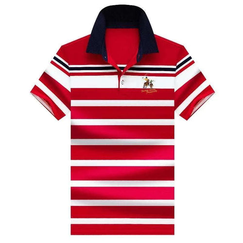 Summer Fashion Striped Polo Shirt Man Cotton Comfortable Business Casual Koala Sydney 