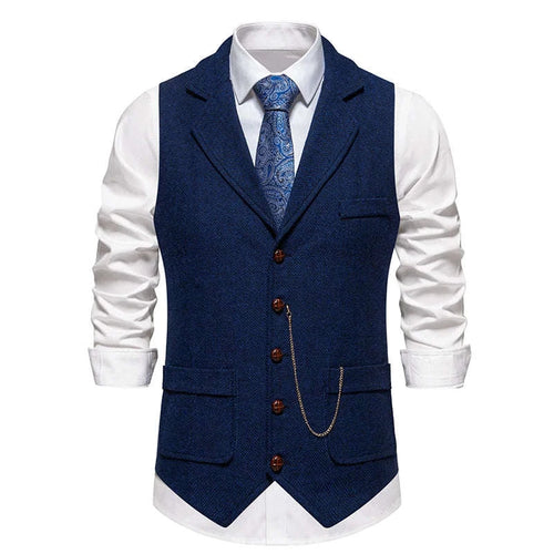 Herringbone Tweed Lapel Waistcoat Koala Sydney 