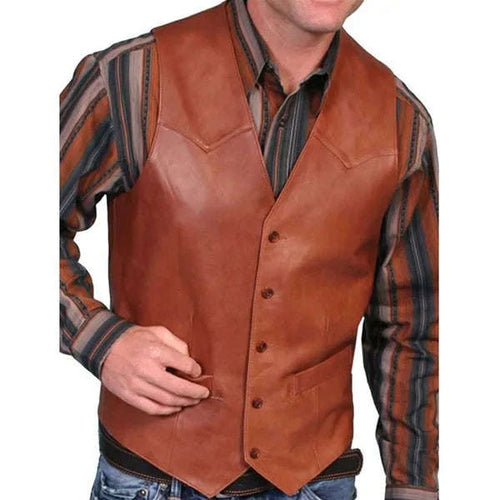 Men's Vintage Faux Leather Vest Koala Sydney 