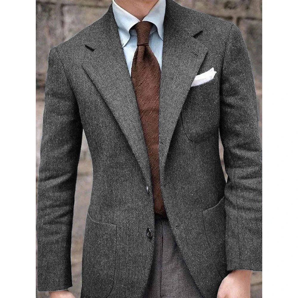 Men’s Herringbone Slim Fit Blazer Koala Sydney 