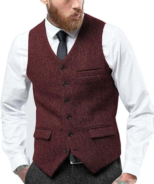 Classic Herringbone Men's Suit Vest Koala Sydney 