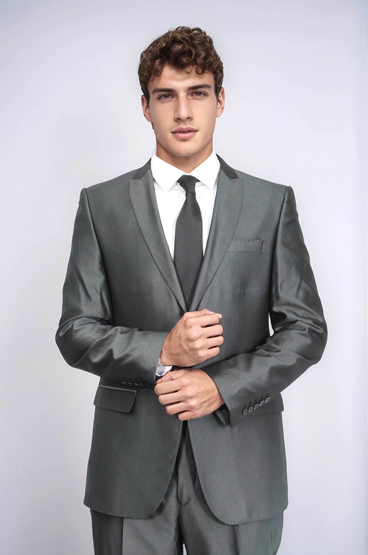 Shiny Anthracite Men's Suit | Wessi
