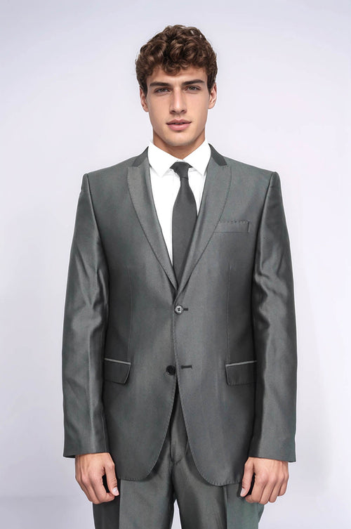 Shiny Anthracite Men's Suit | Wessi