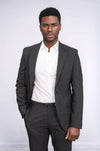 Single Buttons 2 Piece Black Men Suit - Wessi