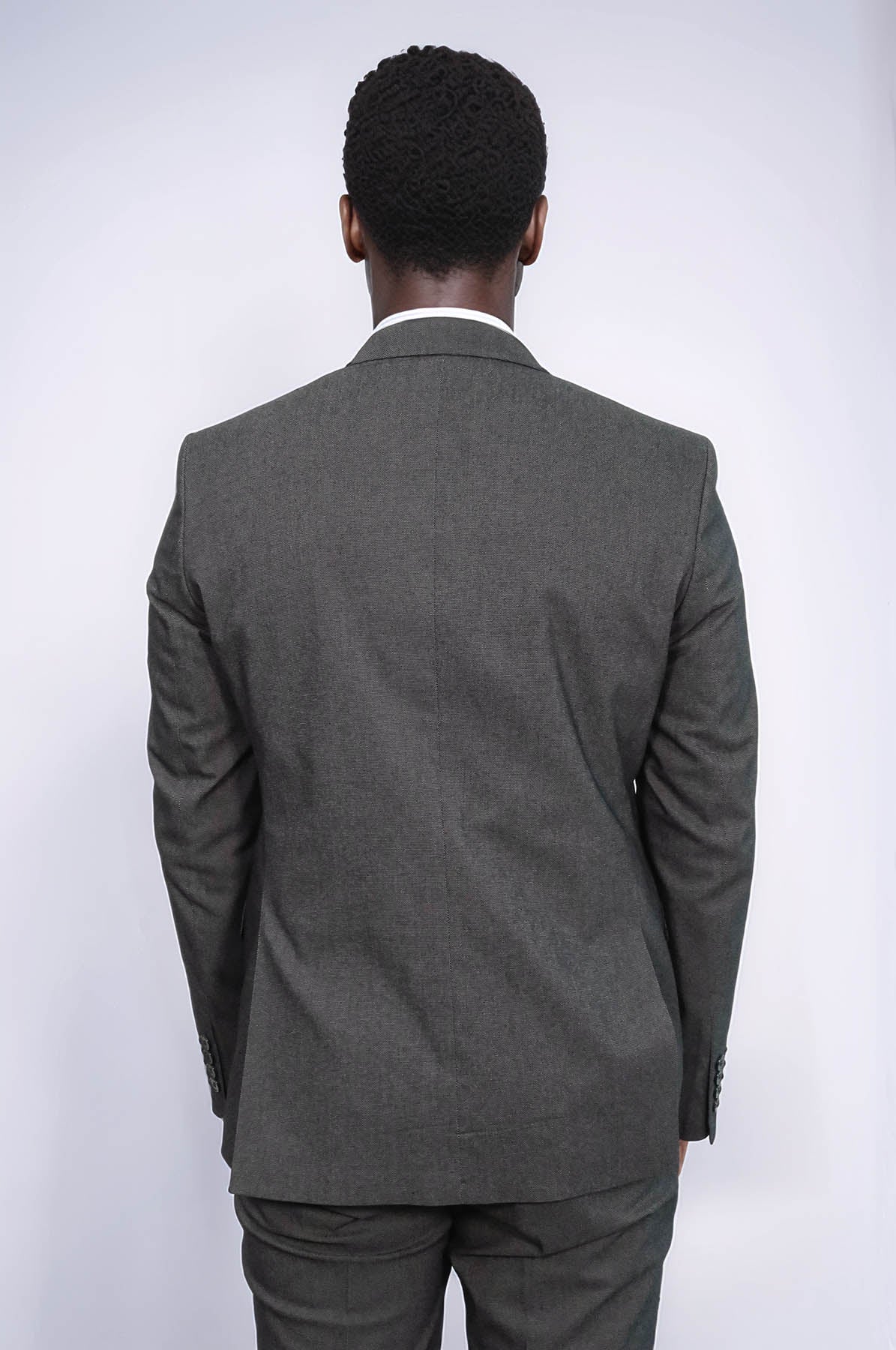 Single Buttons 2 Piece Black Men Suit - Wessi