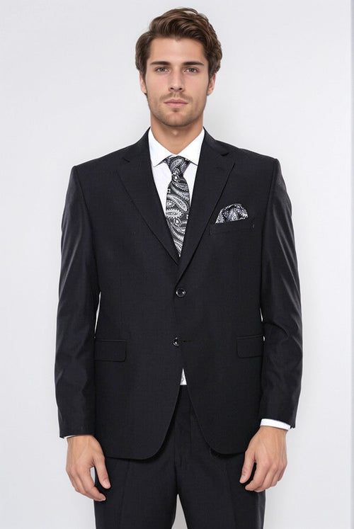 Black 4 Drop Regular Suit | Wessi