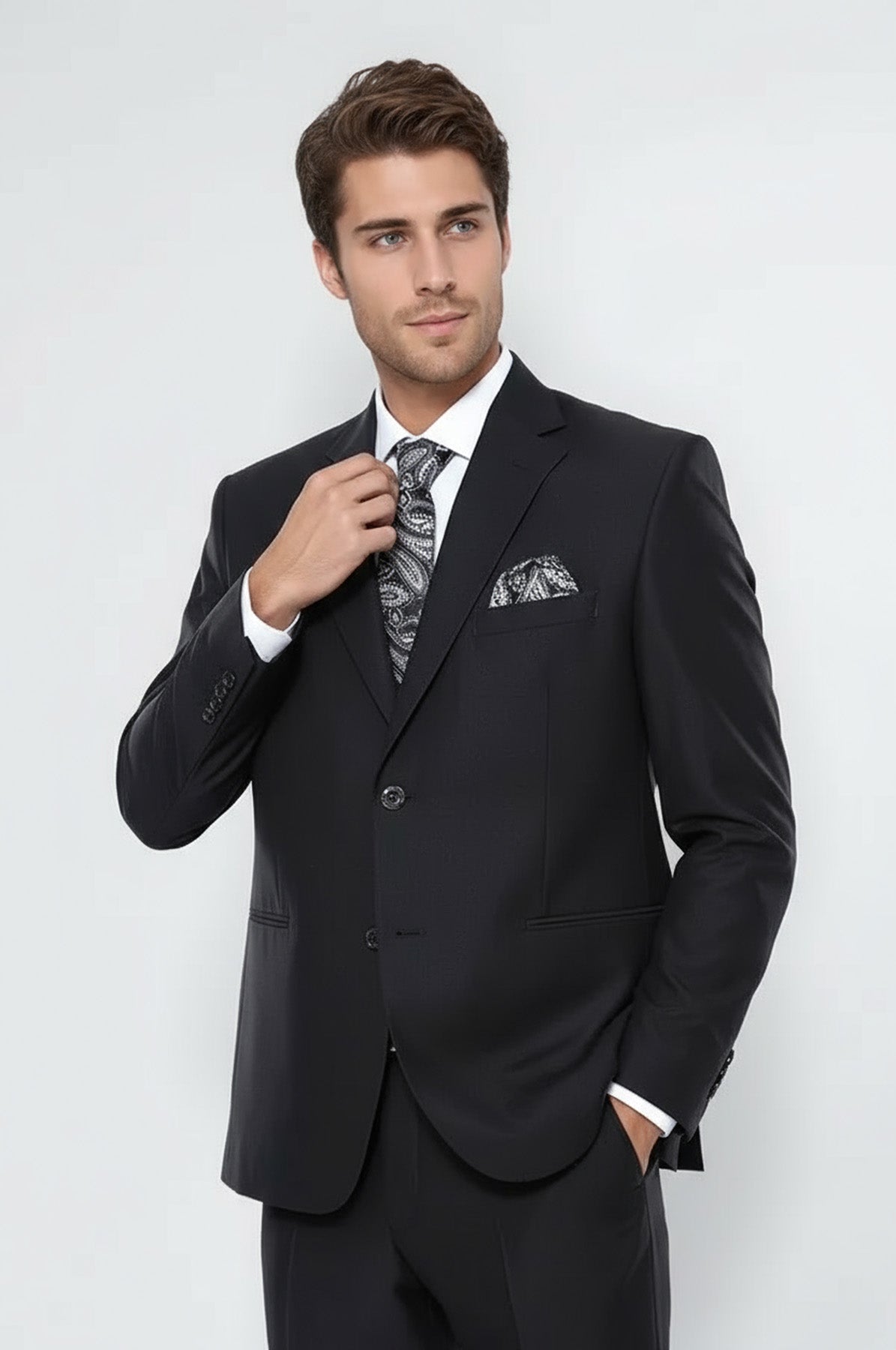 Black 4 Drop Regular Suit | Wessi