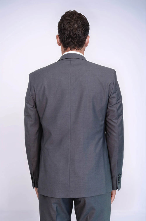 Plain Vested Anthracite Men's Suit | Wessi