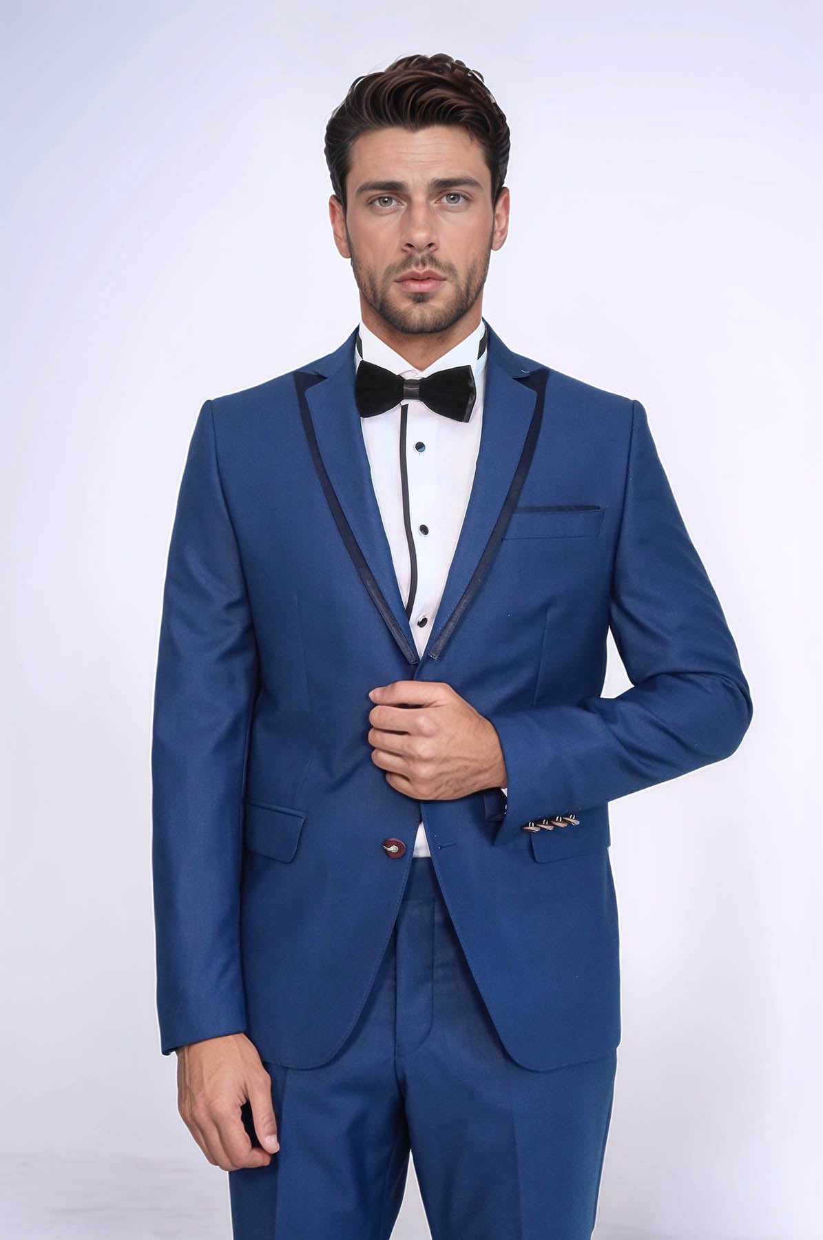 Detachable Lapel Blue Tuxedo | Wessi