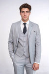 Patterned Light Blue 3 Piece Suit | Wessi