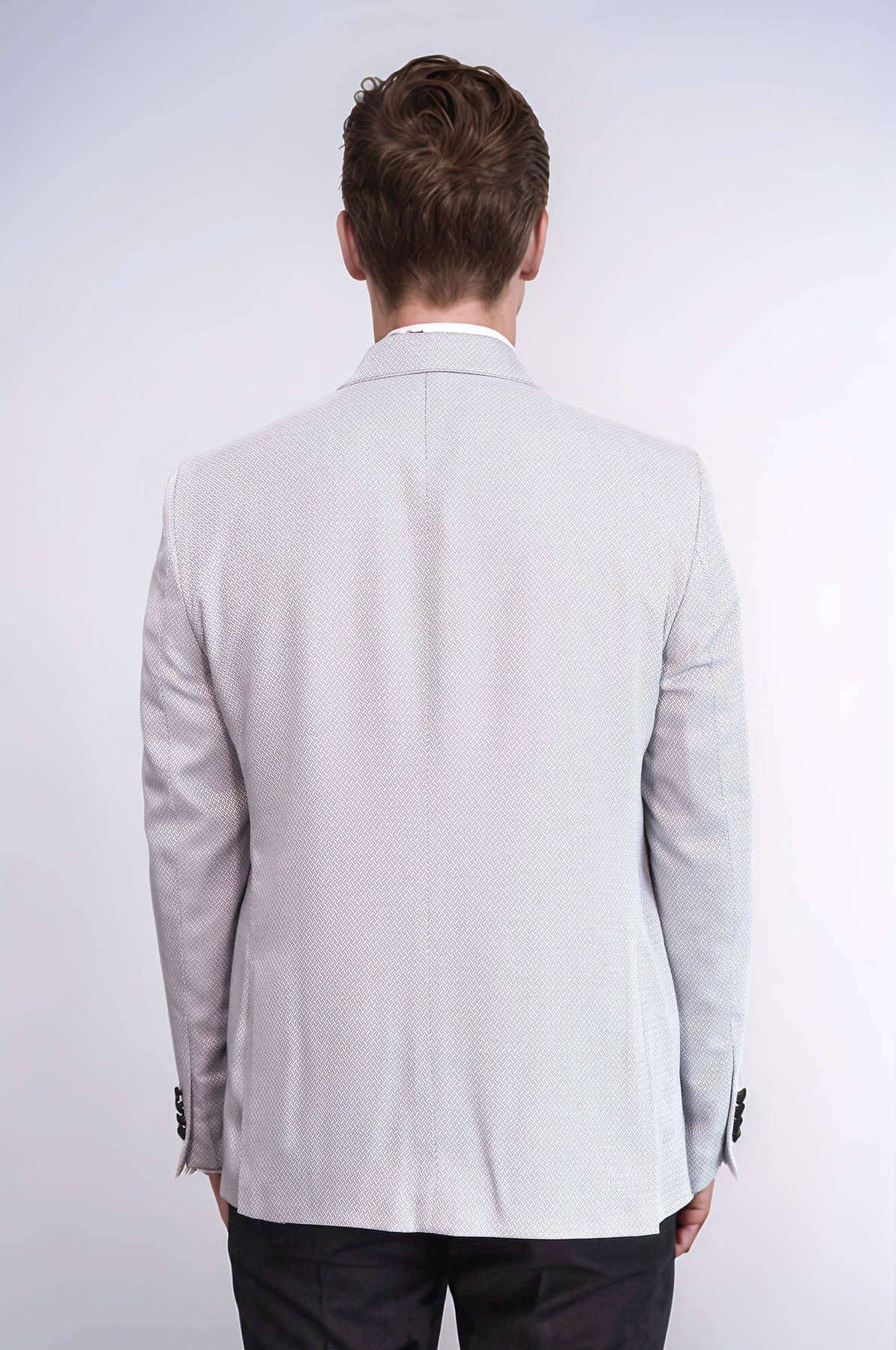 Patterned Removable Lapel Grey Tuxedo | Wessi
