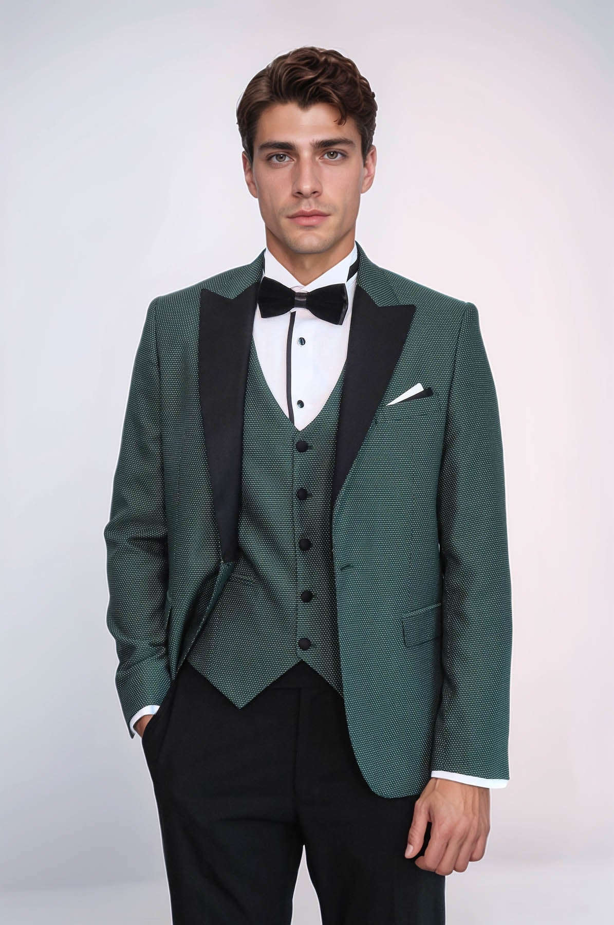 Green Removable Lapel Tuxedo | Wessi