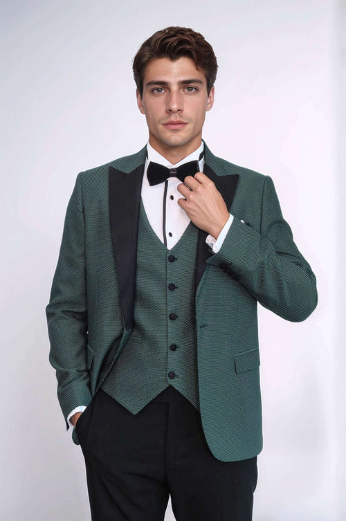 Green Removable Lapel Tuxedo | Wessi