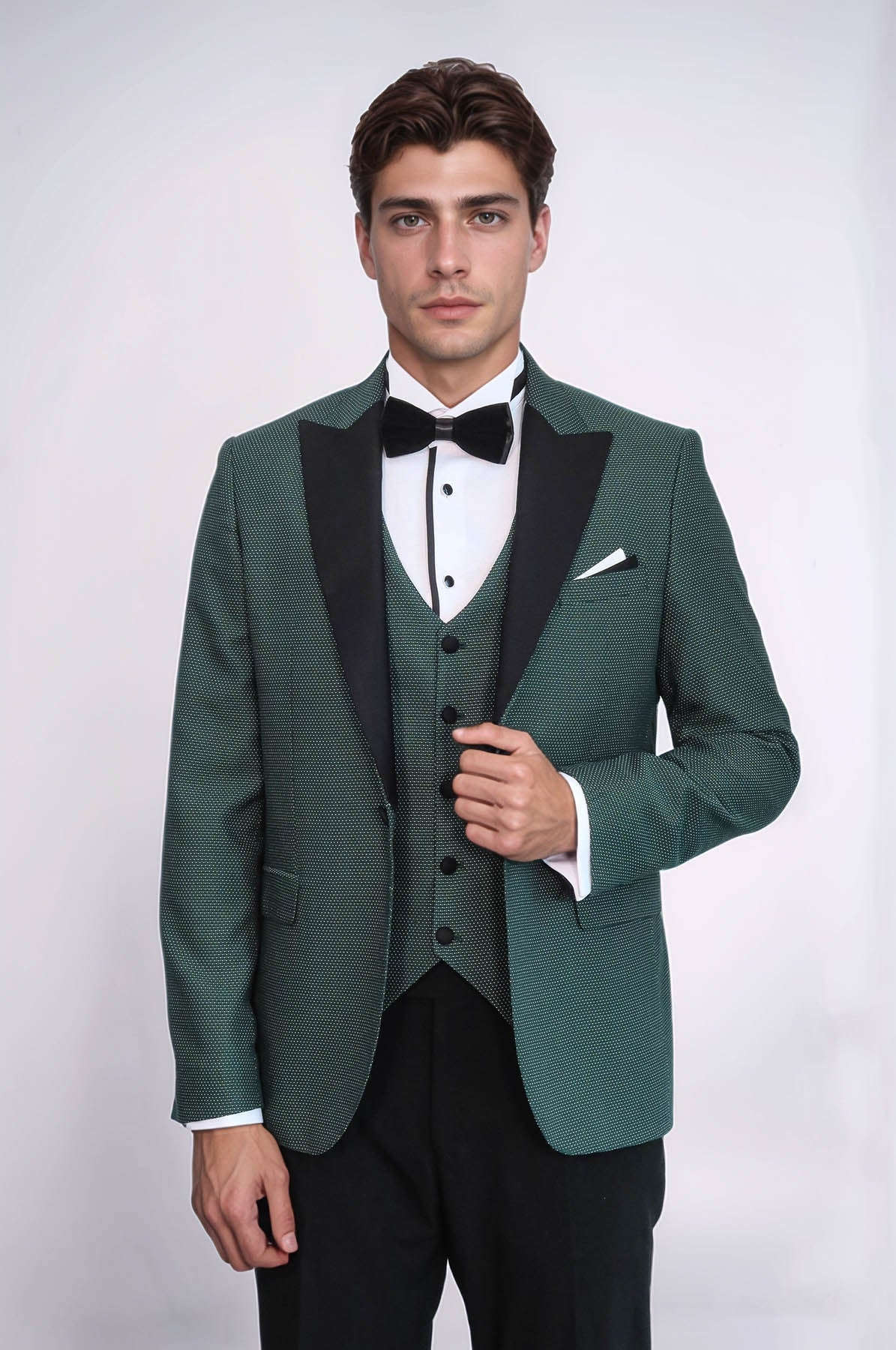 Green Removable Lapel Tuxedo | Wessi