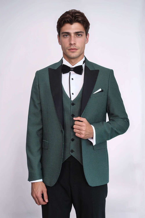 Green Removable Lapel Tuxedo | Wessi