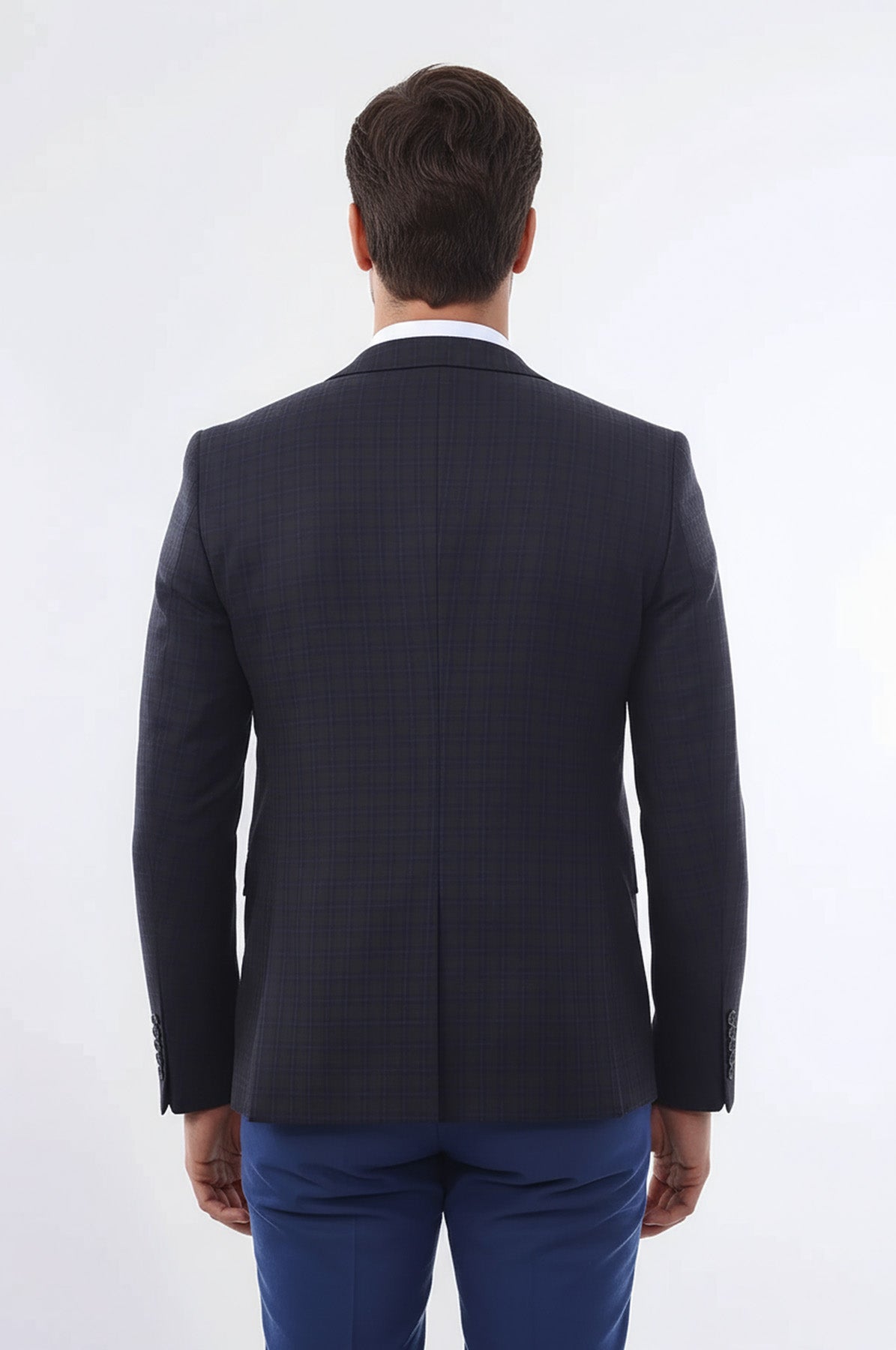 Brown Plaid Men's Winter 3 Piece Suit - Wessi