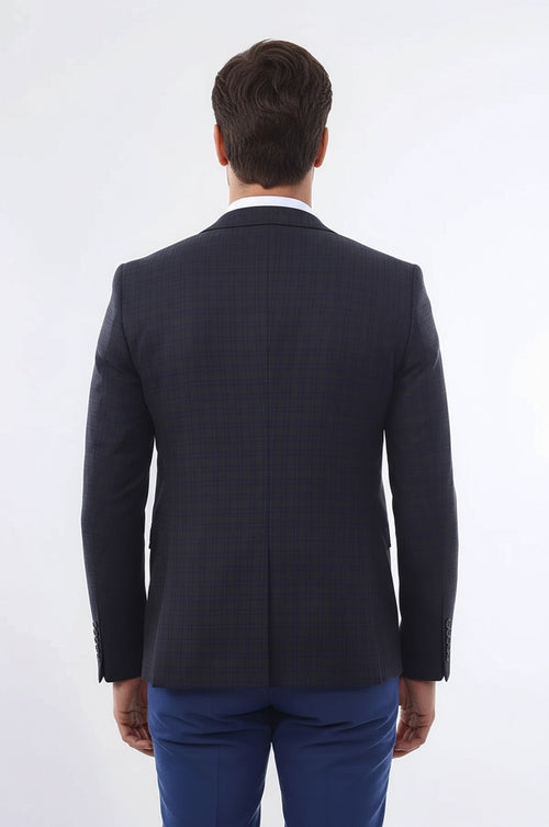 Brown Plaid Men's Winter 3 Piece Suit - Wessi