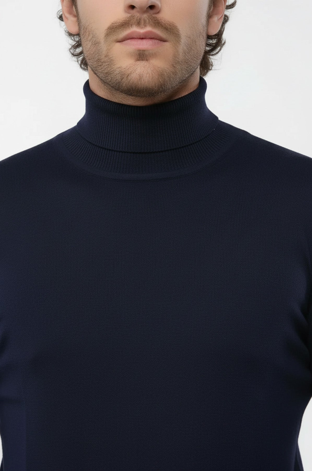 Turtleneck Navy Blue Sweater | Wessi
