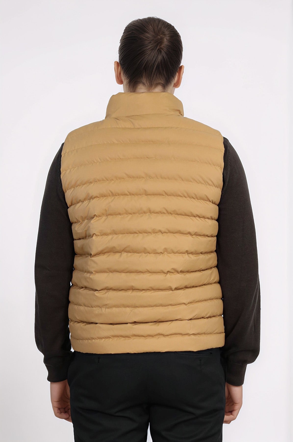 Reversible Puffer Yellow Men Down Vest - Wessi