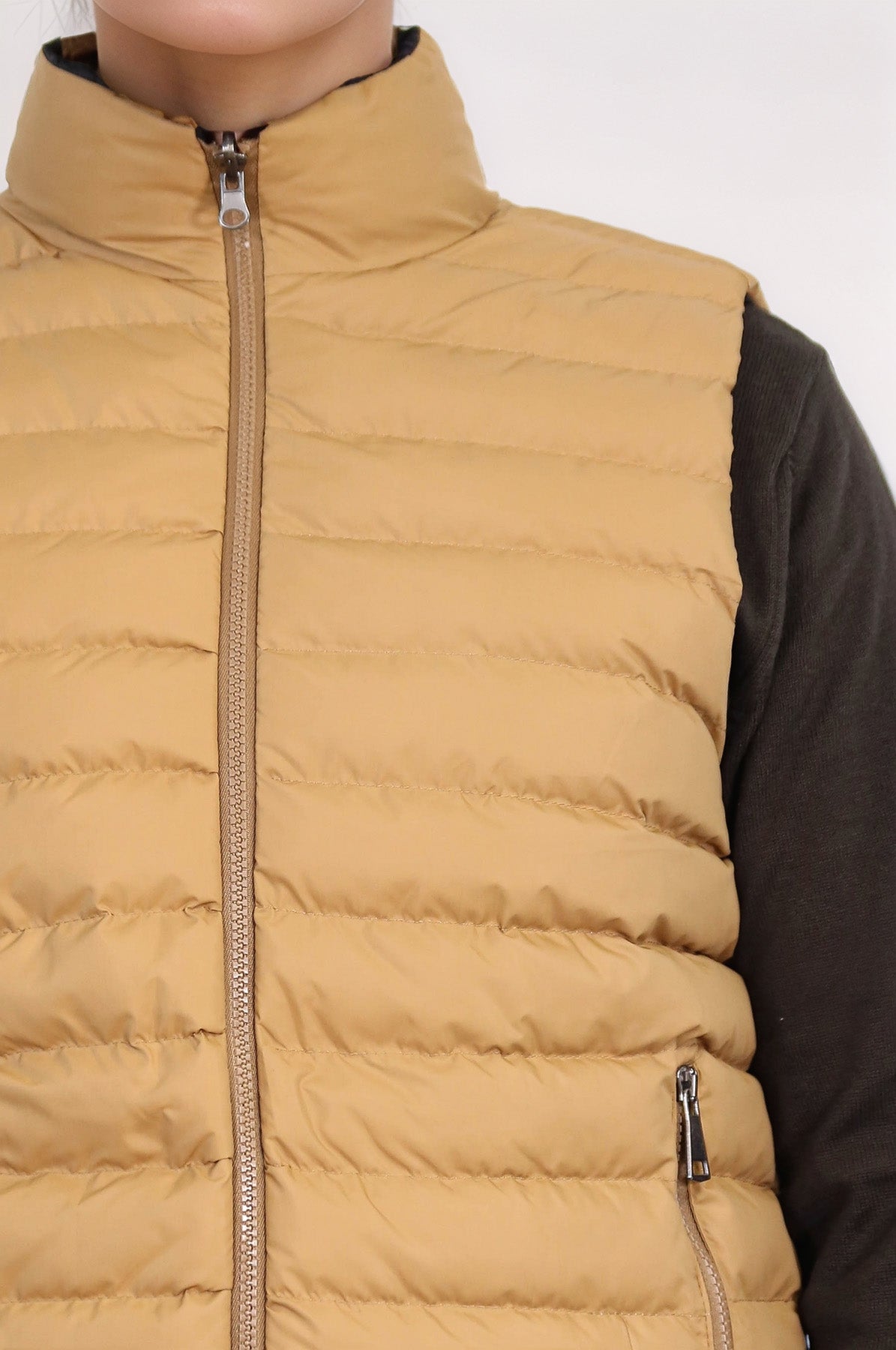 Reversible Puffer Yellow Men Down Vest - Wessi