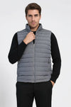 Reversible Puffer Grey Men's Down Vest - Wessi