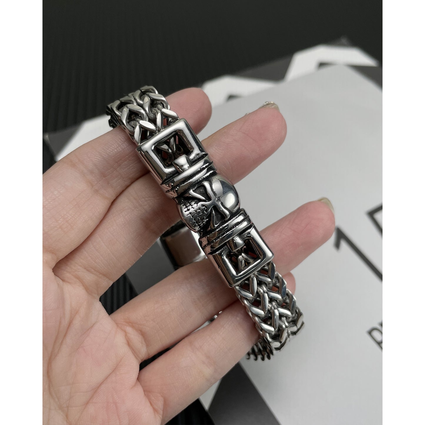 Men's Retro Hip Hop Titanium Bracelet