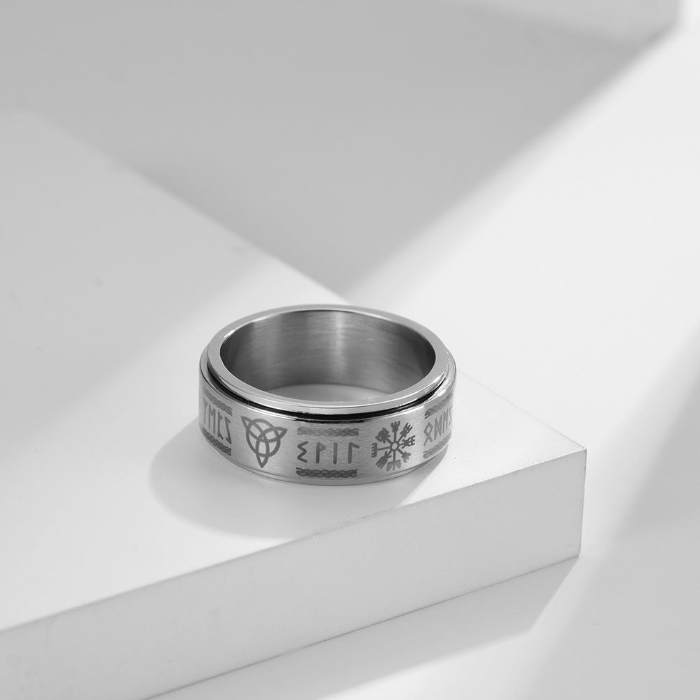 Men's Rotatable Titanium Steel Ring