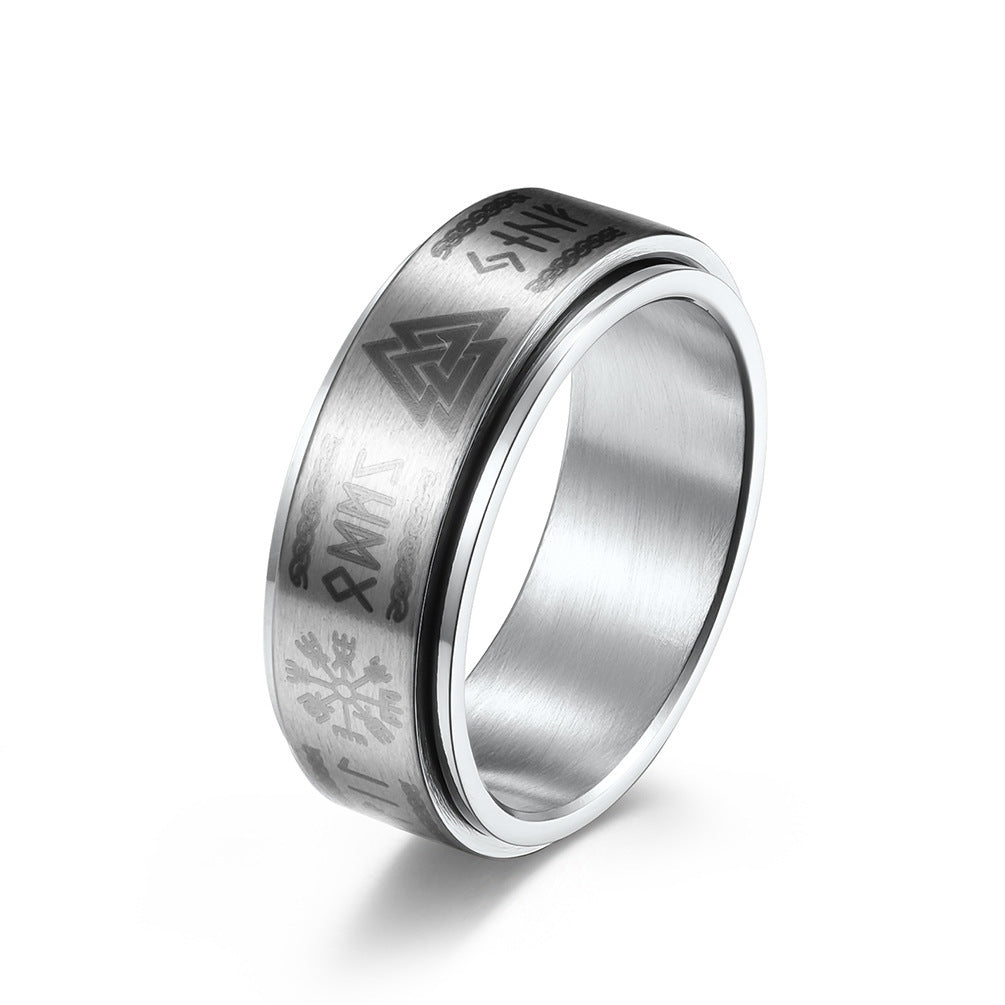 Men's Rotatable Titanium Steel Ring