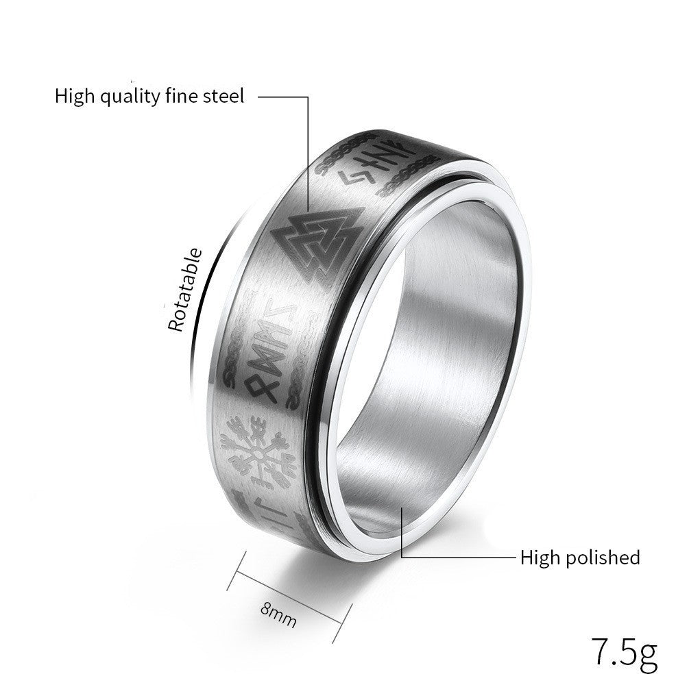 Men's Rotatable Titanium Steel Ring