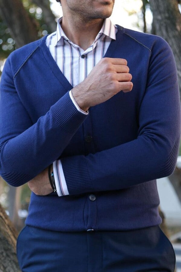 Cotton Knitwear Navy Blue - Wessi