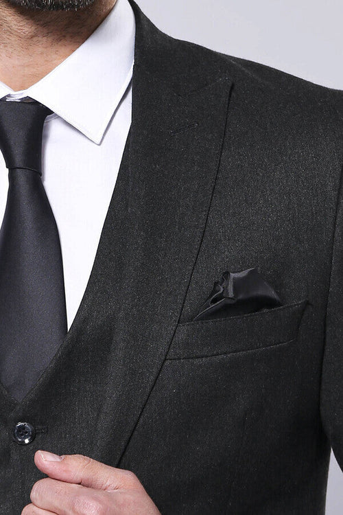 Smoked Plain Blazer Vest Set | Wessi