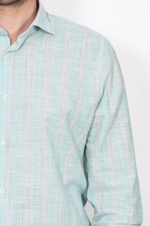 Light Green Plaid Shirt - Wessi