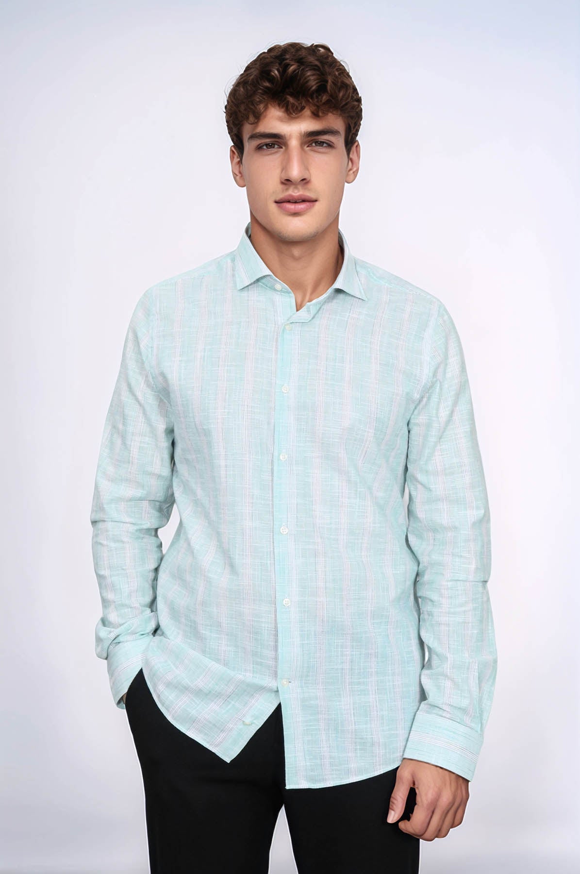 Light Green Plaid Shirt - Wessi
