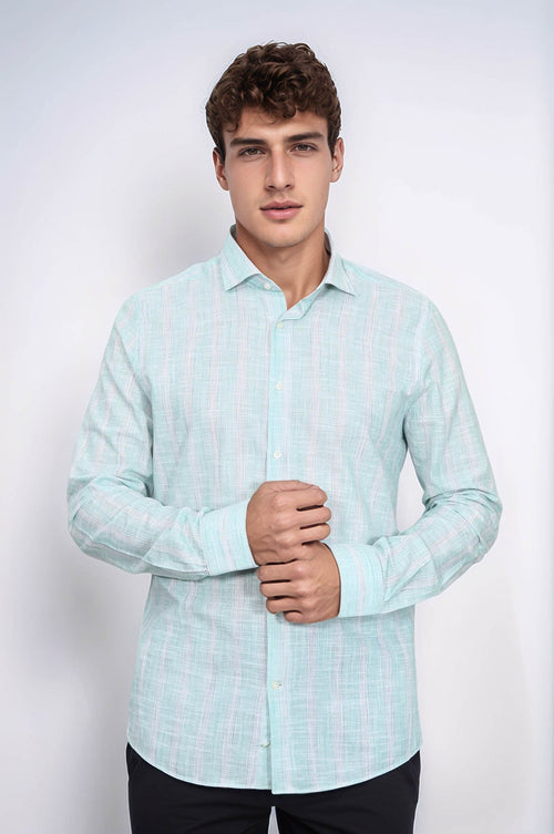 Light Green Plaid Shirt - Wessi