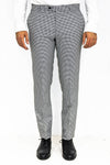 Houndstooth Patterned Black Men Pants - Wessi