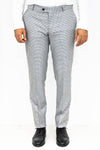 Houndstooth Patterned Grey Men Pants - Wessi