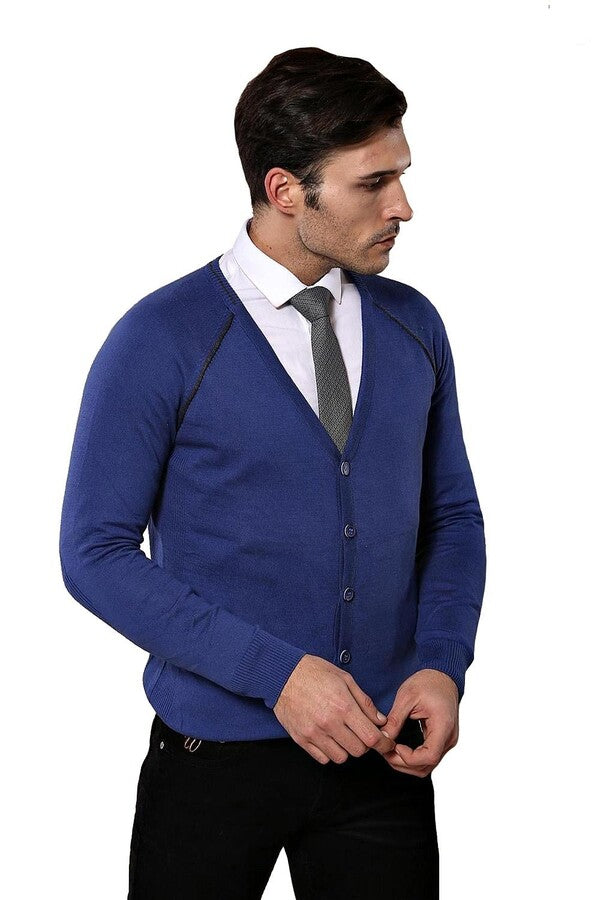 Indigo Cotton Men's Knitwear - Wessi