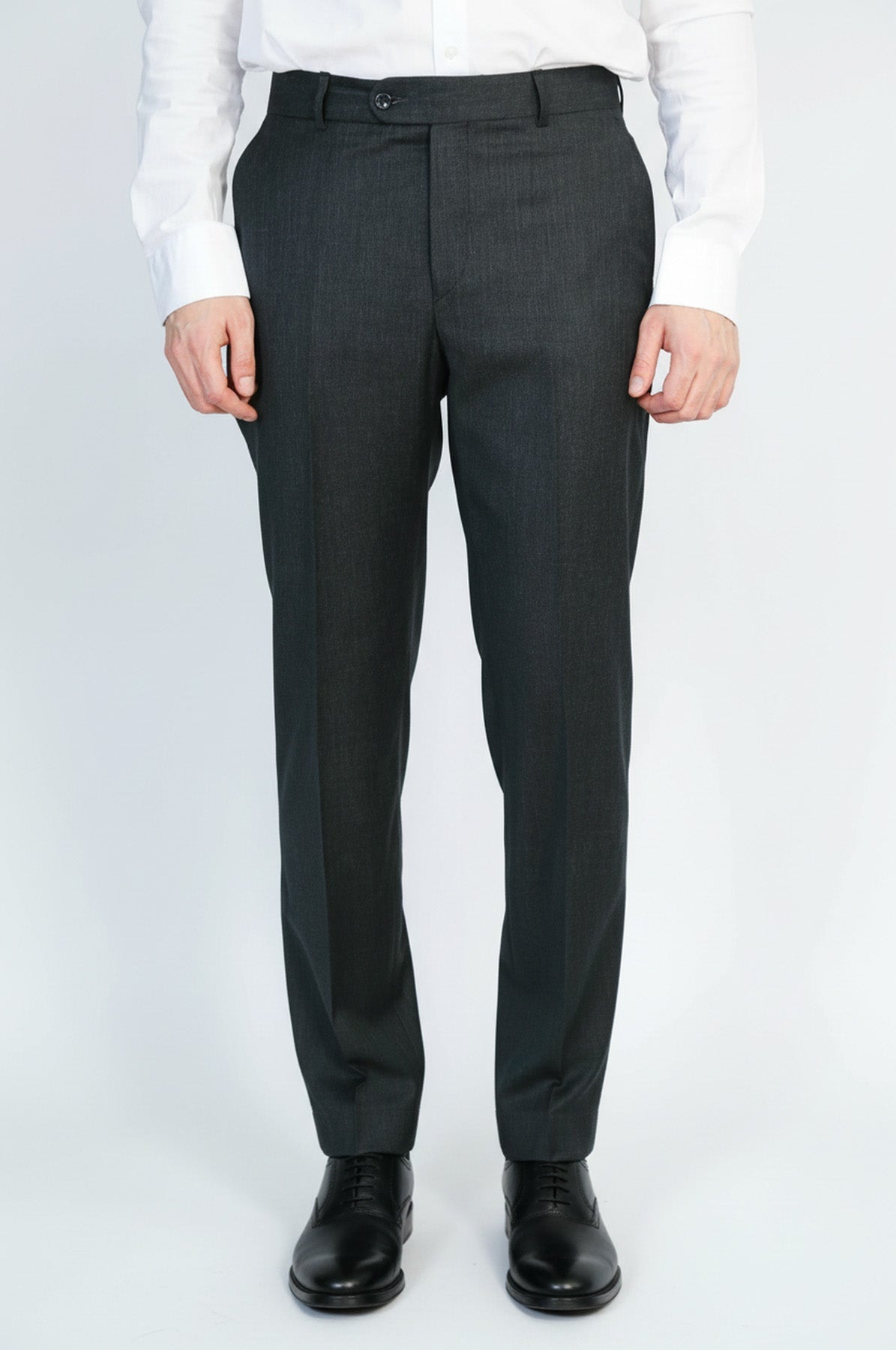 Slim Fit Plain Black Classic Men's Trousers – Wessi