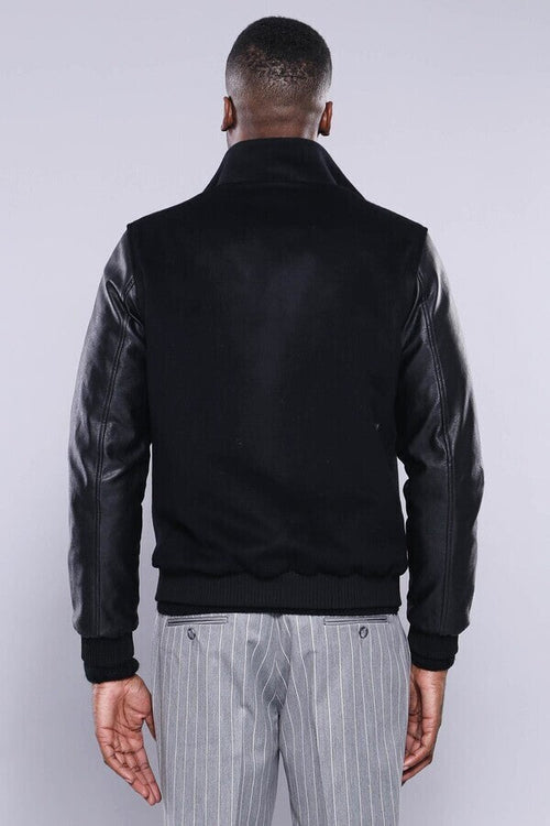 Leather Sleeve Black Cachet Coat | Wessi