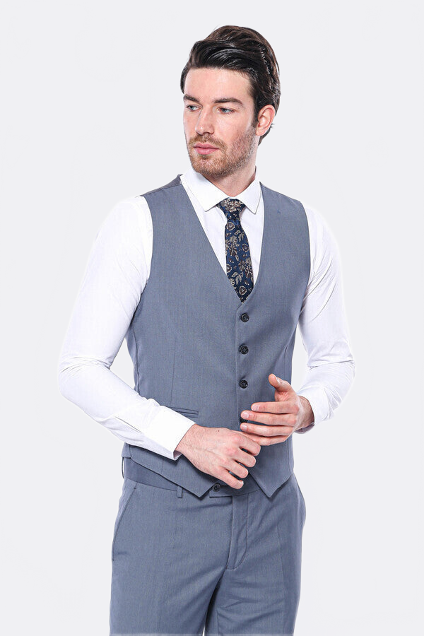 Plain Grey Vest | Wessi